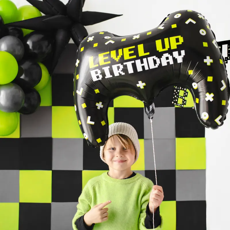[PARFB225] Controller Balloon "Level Up Birthday" 60 cm