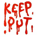 Autocollants en gel pour fenêtre "Keep Out" rouge