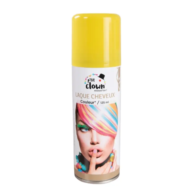 Spray coloré jaune pour cheveux 