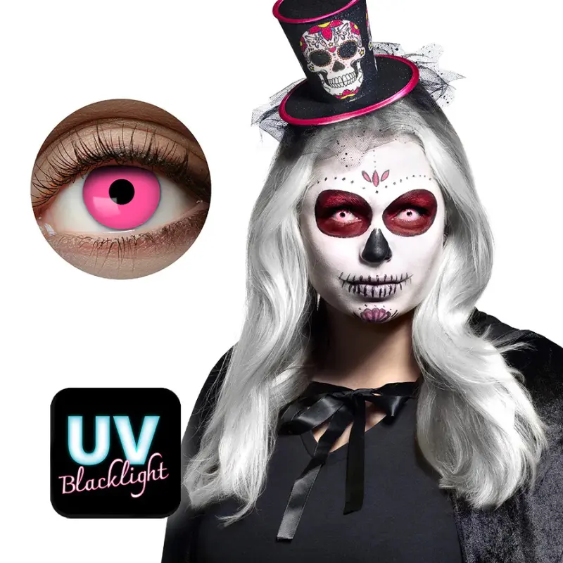 Lentilles fantaisies UV rose 