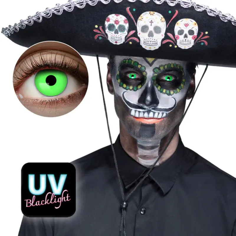 Lentilles fantaisies UV vert