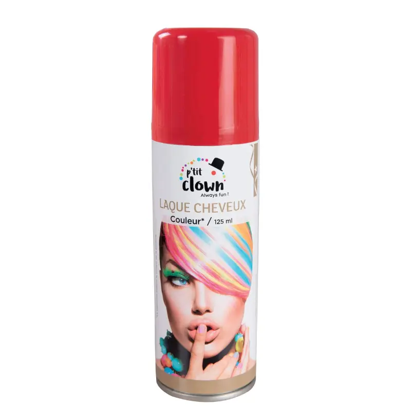 Spray coloré rouge pour cheveux 