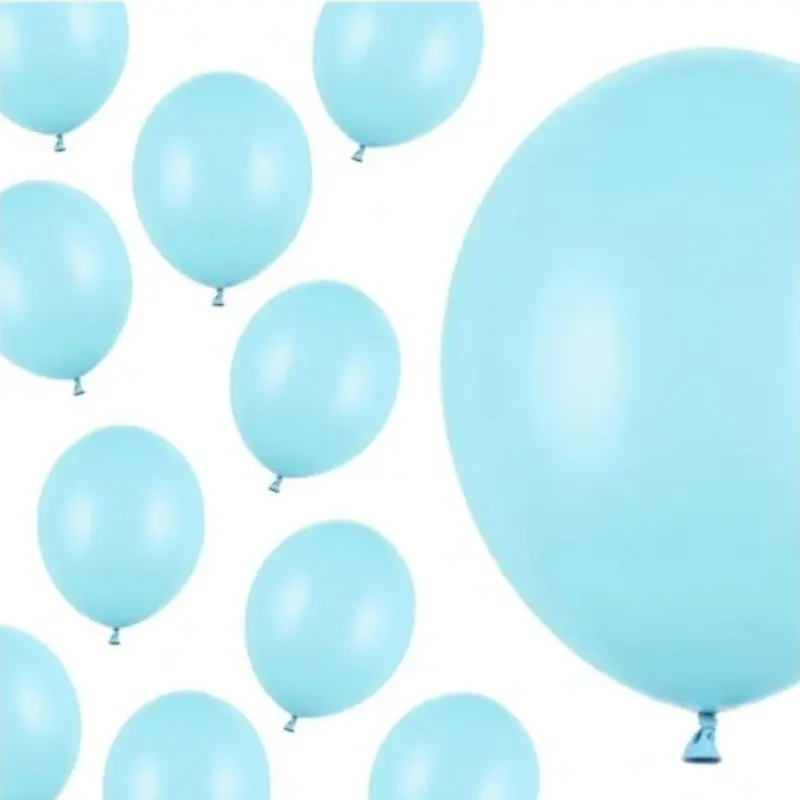 50 Ballons latex 30 cm bleu clair pastel