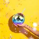Becher Discokugel Bunt
