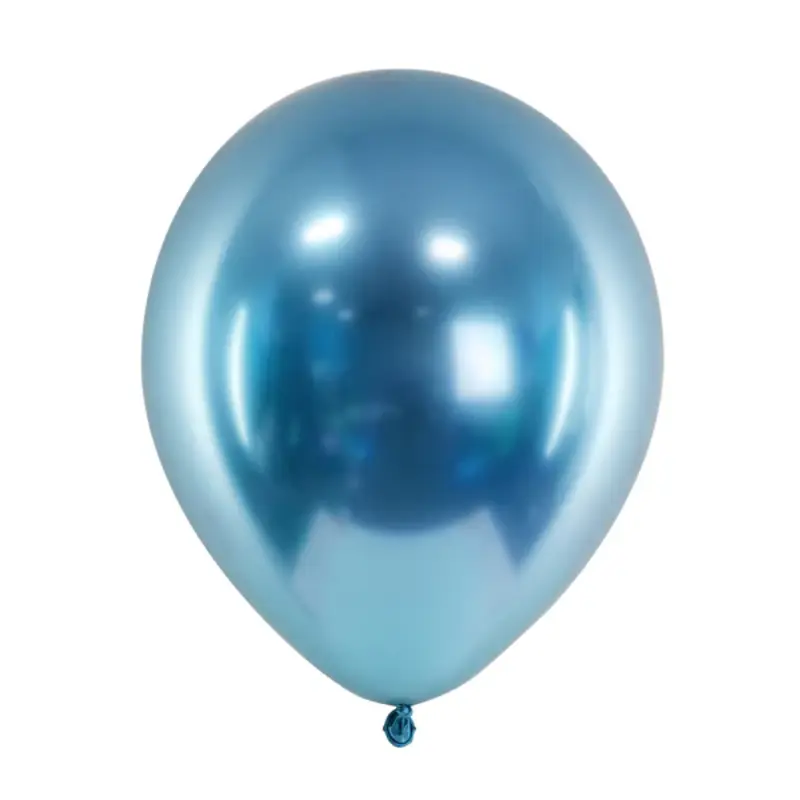 [PARCHB1-001-50] 50 Latex Balloons 30 cm Chrome Blue