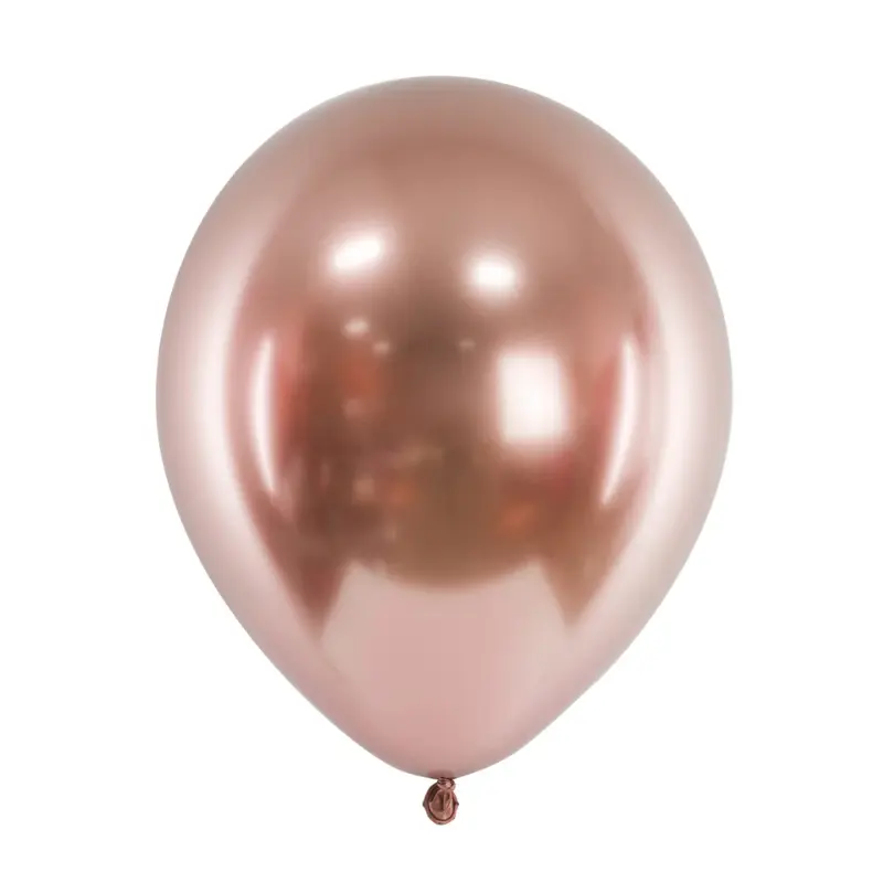10 ballons latex 30 cm rose gold chrome 