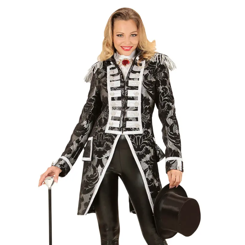 [WID59311] Silver parade tailcoat for women (S)