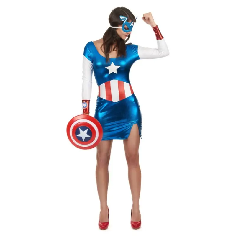 [RUB880842S] Captain America Kostüm für Damen (S)