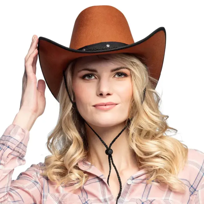 Chapeau cowboy brun