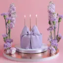 12 bougies droites rose gold de 14 cm
