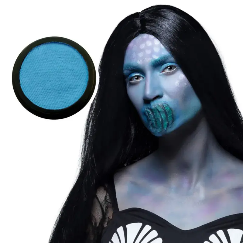 Maquillage aqua professionnel bleu (bleu turquoise perlé, 3,5 ml / 5g)