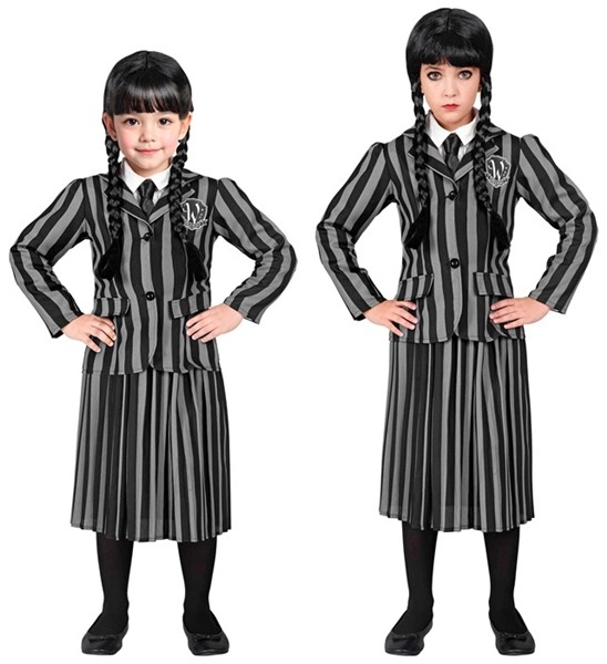 [WID42657] Dark Gothic Girl Costume (140 cm - 8 / 10 ans)