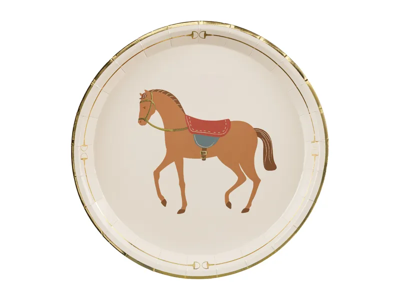 [PARTPP98] Assiettes en carton Cheval