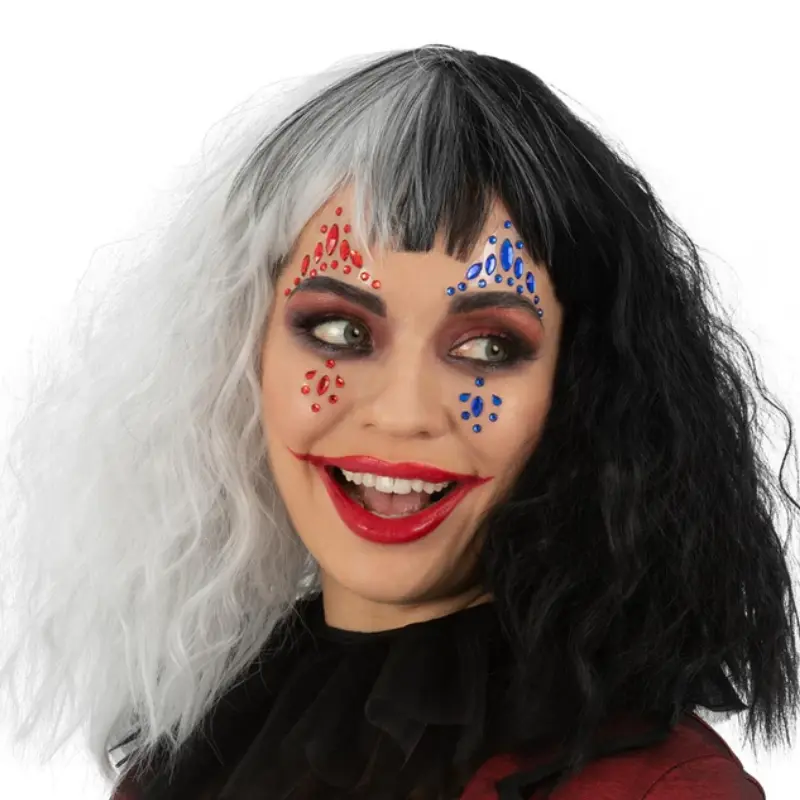 [SMI80763] Bijoux de visage Arlequine strass