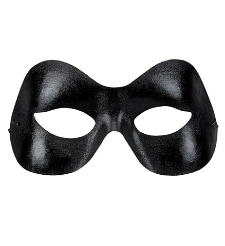 [WID03622] Glänzende schwarze Maskenball-Maske