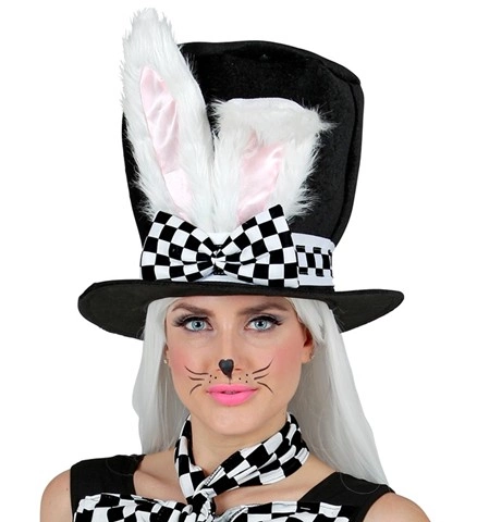Chapeau haut de forme avec oreilles de lapin
