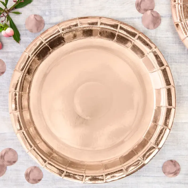 [PARTPP36-019R] Assiettes rose gold métallisé