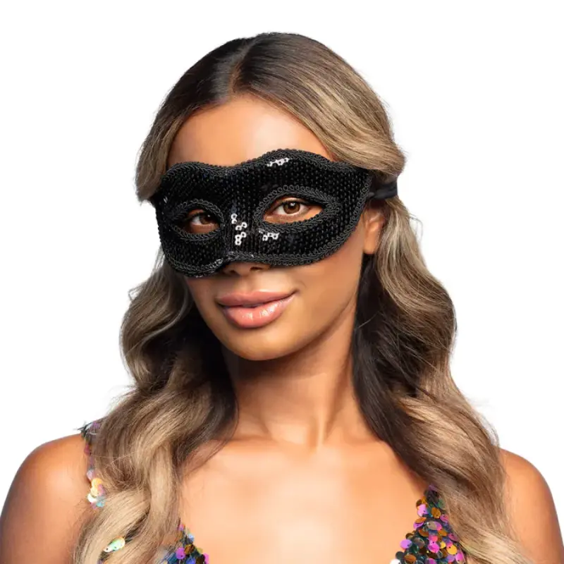 [BOL00194] Schwarze Paillettenmaske