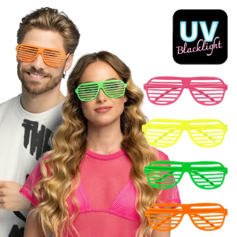 [BOL02730] Neon fluorescent slat glasses