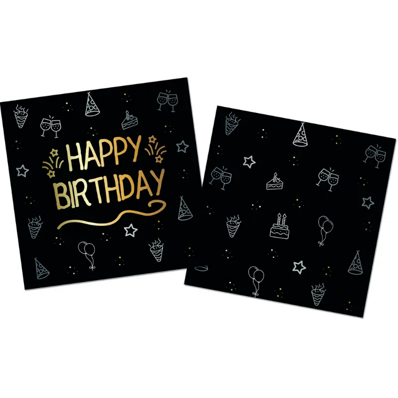 Serviettes "Happy Birthday"