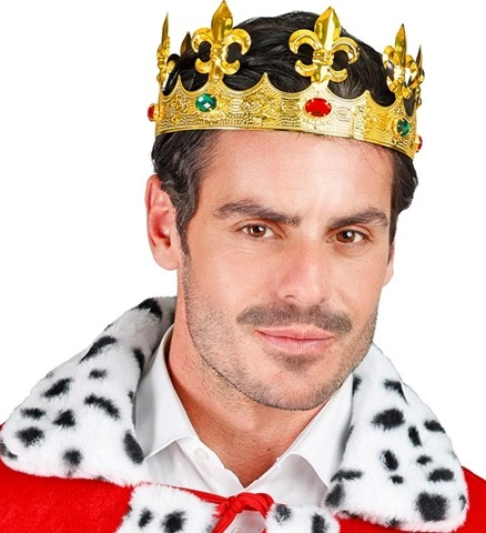 Couronne métallique or avec gemmes