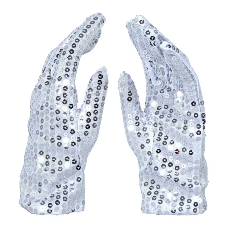 Gants à sequins argent adulte