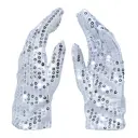 Gants à sequins argent adulte 