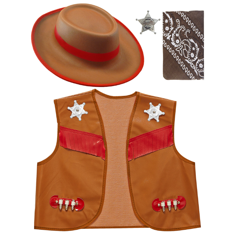 [WID42892] Set accessoires Cowboy enfant (Marron)