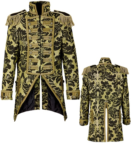[WID59301] Goldener Jacquard-Paradefrack für Damen (S)