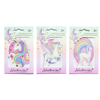 [GRE97460] Tatouages Licorne 3 modèles ass.