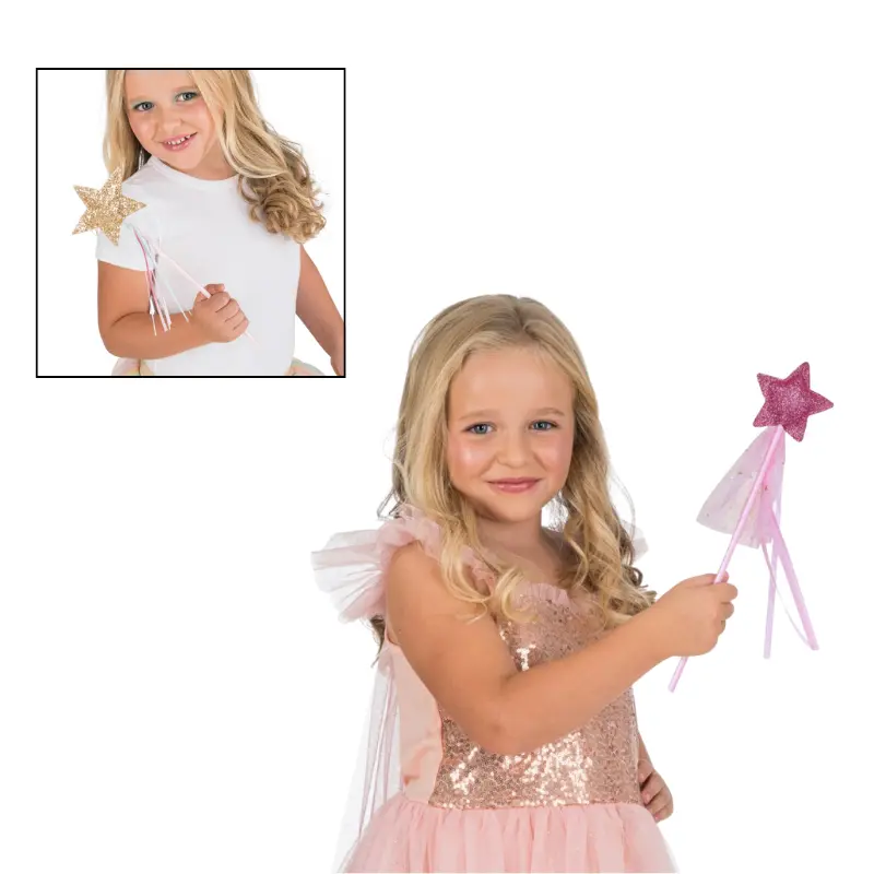 [CHA13477] Star fairy wand (Rose)