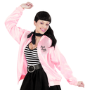 Blouson rose en satin "Pink Ladies"