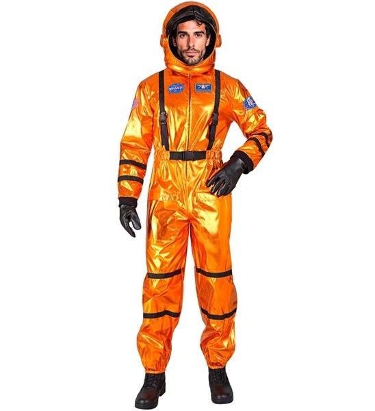 [WID28531] Oranges Astronauten-Kostüm für Erwachsene (S)