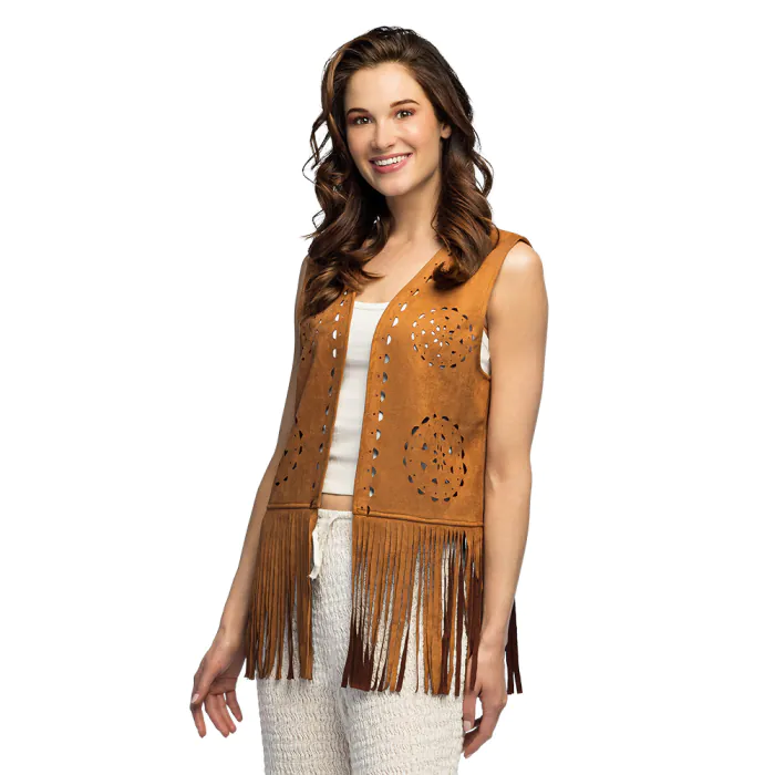 [BOL44496] Gilet hippy à frange