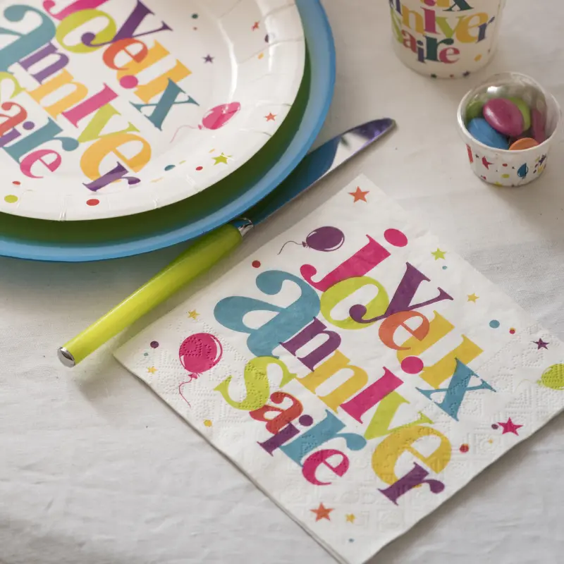[SAN4773/0-99] Serviettes Happy Birthday