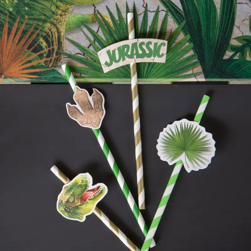 [SAN7541/0-99] 8 Dinosaur Straws