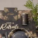 Serviettes 'Vive la Retraite' noir