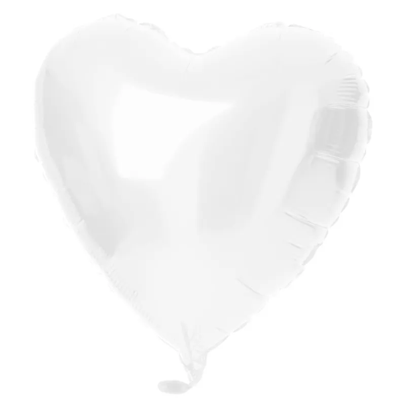 Ballon cœur blanc 45 cm