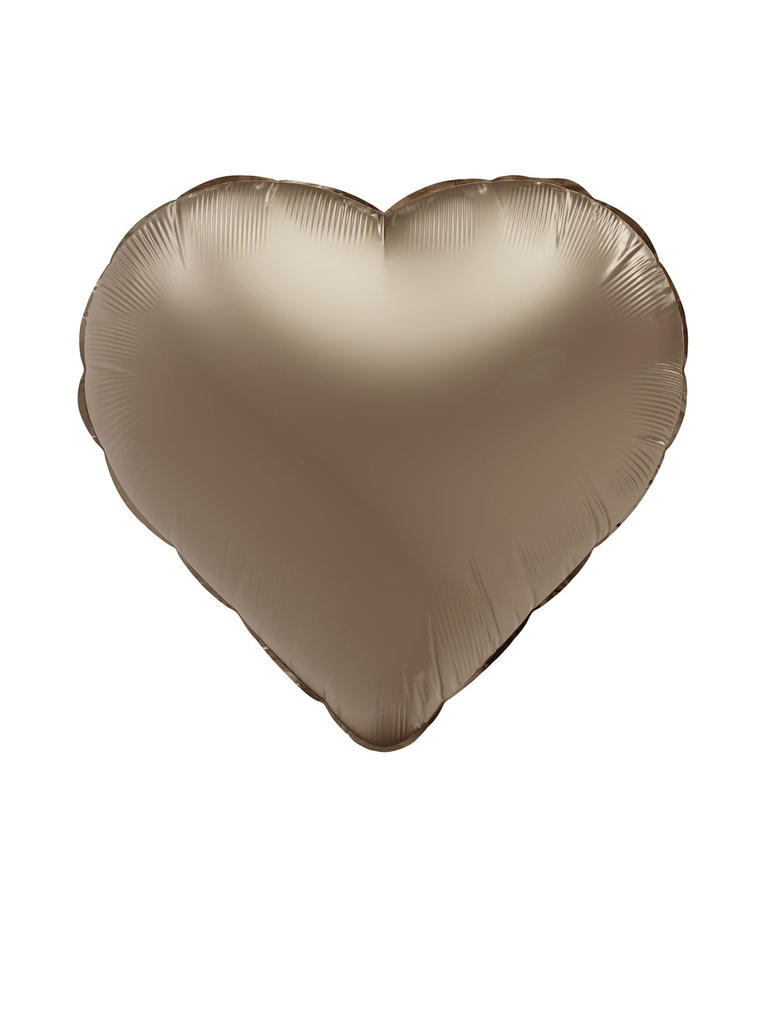 Ballon cœur satin or 45 cm