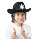 Chapeau Shérif noir enfant