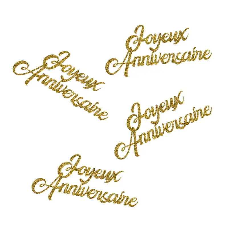 Confettis Joyeux Anniversaire or
