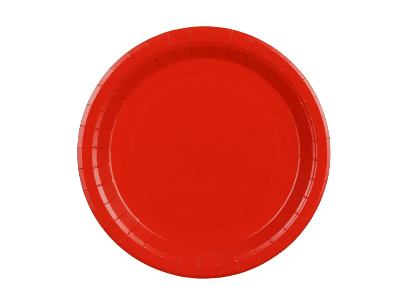 [PARTPP102-007] Assiettes en carton rouges