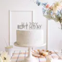 Bougies 'Happy Birthday' argent