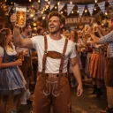 Bavarian Oktoberfest Lederhosen Costume Men