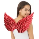 Ailes d'ange rouges métallisées