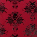 Chemin de table baroque velours rouge et noir
