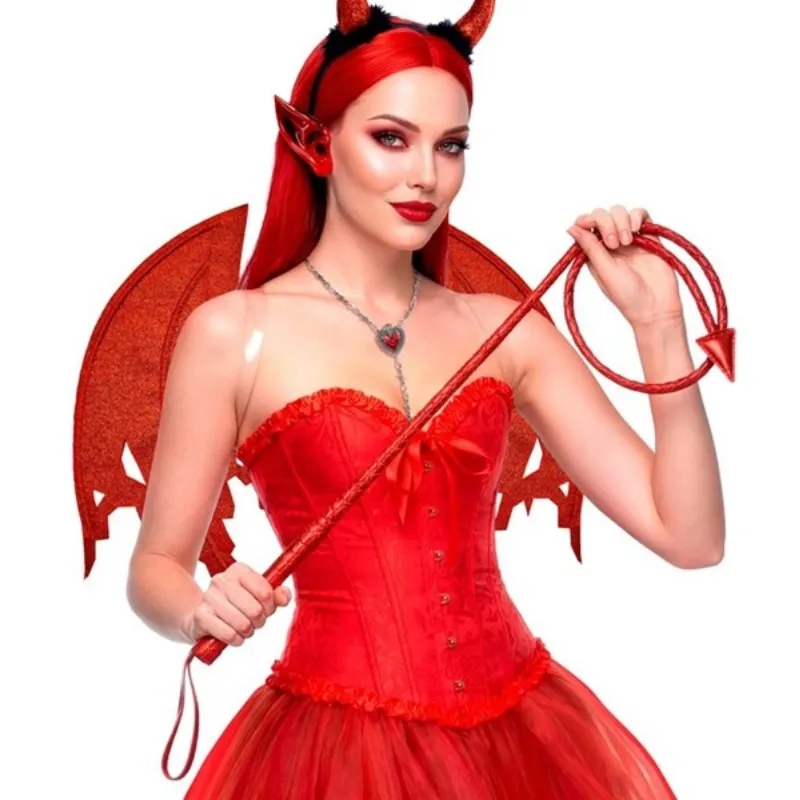 Fouet queue de diable rouge 180 cm