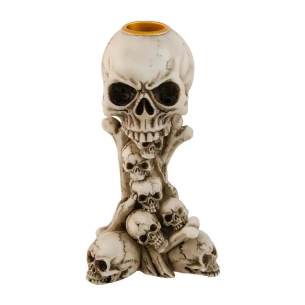 [CHA90960] Skull candle holder
