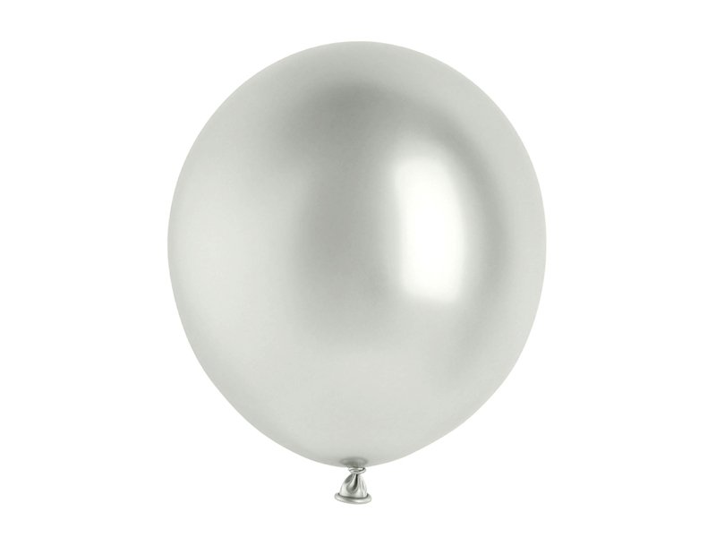 [PARGS18-018-5] 5 ballons latex Glossy 46 cm argent