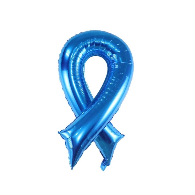 [COT35583] Folienballon Blaue Movember-Schleife 90 x 50 cm